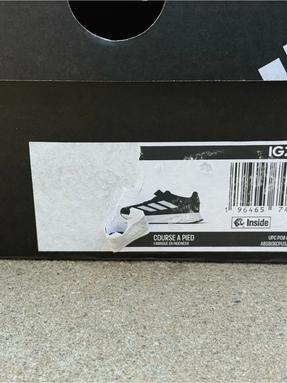 adidas Kids Black and White Hook-and-Loop Sneakers